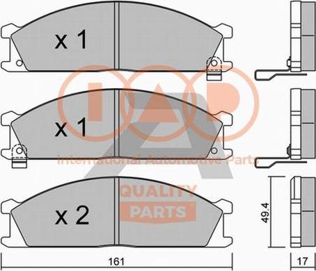 IAP QUALITY PARTS 704-13041P - Brake Pad Set, disc brake autospares.lv