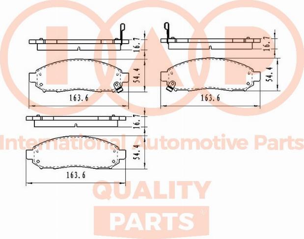 IAP QUALITY PARTS 704-13047 - Brake Pad Set, disc brake autospares.lv