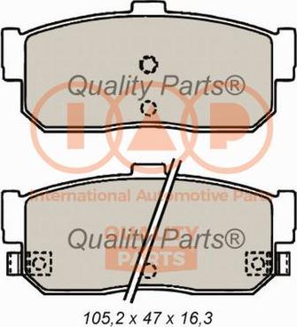 IAP QUALITY PARTS 704-13084 - Brake Pad Set, disc brake autospares.lv