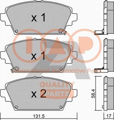 IAP QUALITY PARTS 704-13086P - Brake Pad Set, disc brake autospares.lv