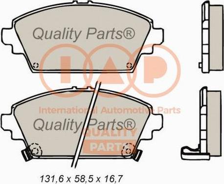 IAP QUALITY PARTS 704-13086X - Brake Pad Set, disc brake autospares.lv