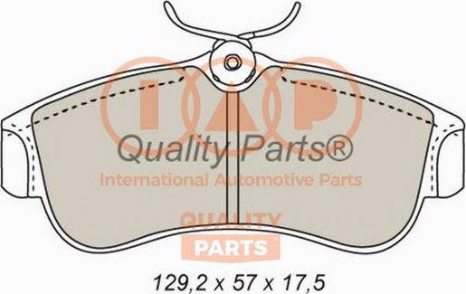 IAP QUALITY PARTS 704-13081 - Brake Pad Set, disc brake autospares.lv