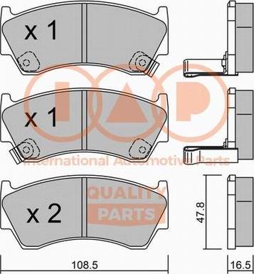 IAP QUALITY PARTS 704-13088P - Brake Pad Set, disc brake autospares.lv