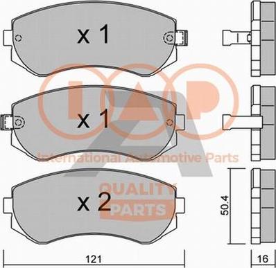 IAP QUALITY PARTS 704-13032P - Brake Pad Set, disc brake autospares.lv