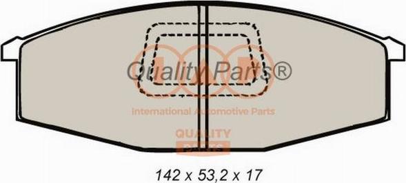 IAP QUALITY PARTS 704-13020X - Brake Pad Set, disc brake autospares.lv