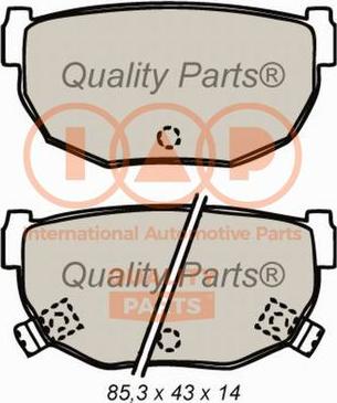 IAP QUALITY PARTS 704-13079 - Brake Pad Set, disc brake autospares.lv