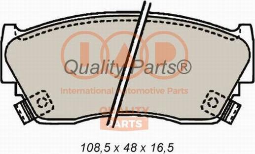 IAP QUALITY PARTS 704-13075 - Brake Pad Set, disc brake autospares.lv