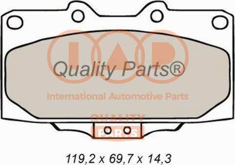 IAP QUALITY PARTS 704-13078 - Brake Pad Set, disc brake autospares.lv