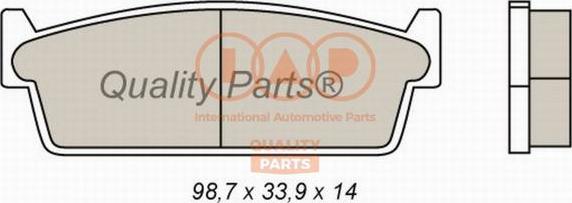 IAP QUALITY PARTS 704-13077 - Brake Pad Set, disc brake autospares.lv