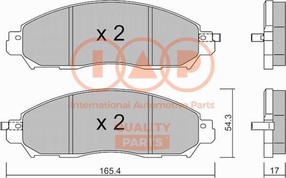 IAP QUALITY PARTS 704-13140P - Brake Pad Set, disc brake autospares.lv