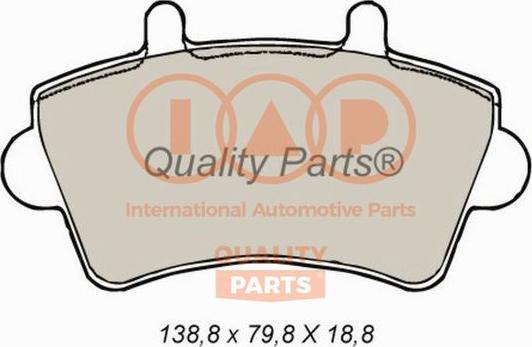 IAP QUALITY PARTS 704-13160 - Brake Pad Set, disc brake autospares.lv