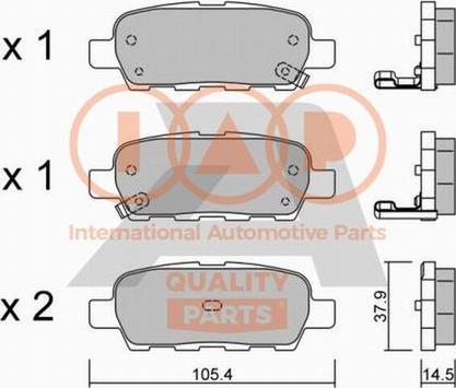 IAP QUALITY PARTS 704-13101P - Brake Pad Set, disc brake autospares.lv