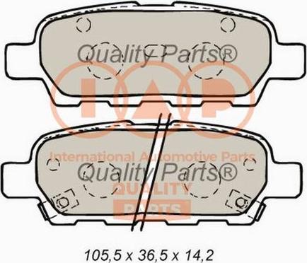 IAP QUALITY PARTS 704-13110X - Brake Pad Set, disc brake autospares.lv