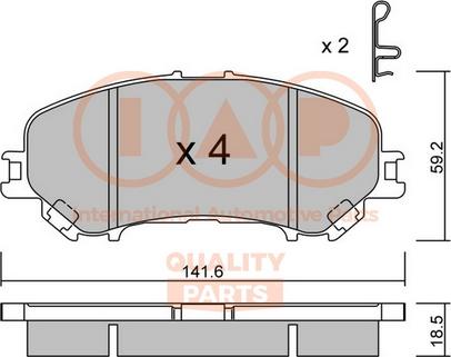 IAP QUALITY PARTS 704-13111P - Brake Pad Set, disc brake autospares.lv