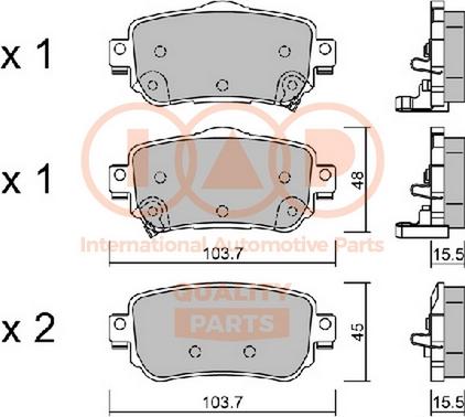 IAP QUALITY PARTS 704-13112P - Brake Pad Set, disc brake autospares.lv