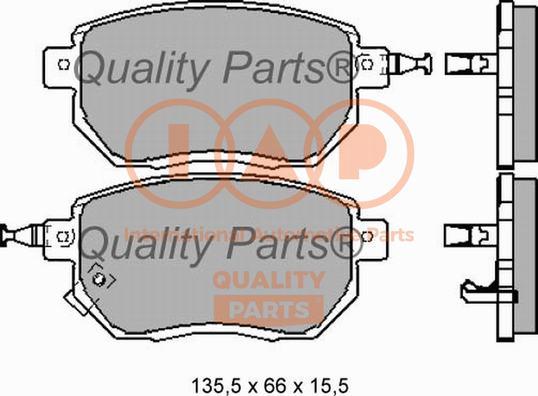 IAP QUALITY PARTS 704-13120 - Brake Pad Set, disc brake autospares.lv