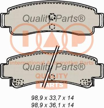 IAP QUALITY PARTS 704-13178 - Brake Pad Set, disc brake autospares.lv