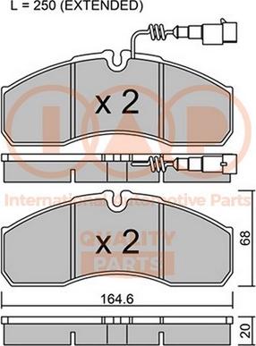 IAP QUALITY PARTS 704-13172P - Brake Pad Set, disc brake autospares.lv