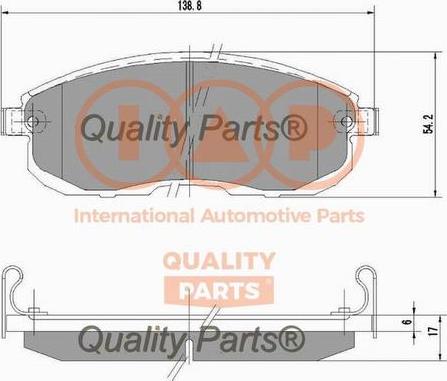 IAP QUALITY PARTS 704-13210X - Brake Pad Set, disc brake autospares.lv