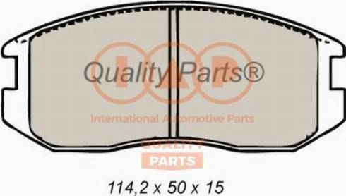 IAP QUALITY PARTS 704-12092X - Brake Pad Set, disc brake autospares.lv