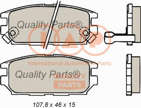 IAP QUALITY PARTS 704-12054 - Brake Pad Set, disc brake autospares.lv