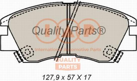 IAP QUALITY PARTS 704-12020 - Brake Pad Set, disc brake autospares.lv
