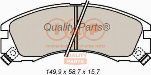 IAP QUALITY PARTS 704-12021X - Brake Pad Set, disc brake autospares.lv