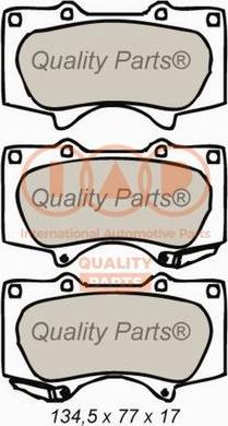 IAP QUALITY PARTS 704-12028 - Brake Pad Set, disc brake autospares.lv