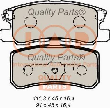 IAP QUALITY PARTS 704-12027P - Brake Pad Set, disc brake autospares.lv