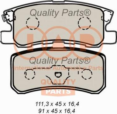 IAP QUALITY PARTS 704-12027 - Brake Pad Set, disc brake autospares.lv