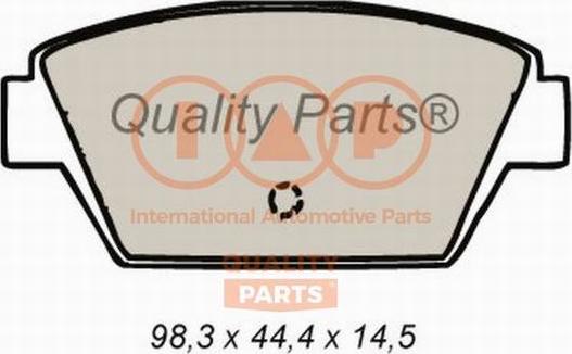 IAP QUALITY PARTS 704-12072 - Brake Pad Set, disc brake autospares.lv