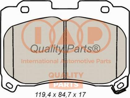 IAP QUALITY PARTS 704-17099 - Brake Pad Set, disc brake autospares.lv