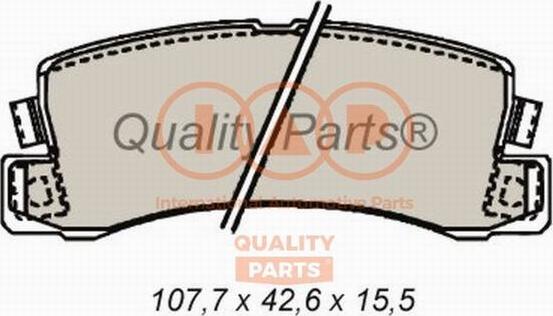 IAP QUALITY PARTS 704-17096 - Brake Pad Set, disc brake autospares.lv