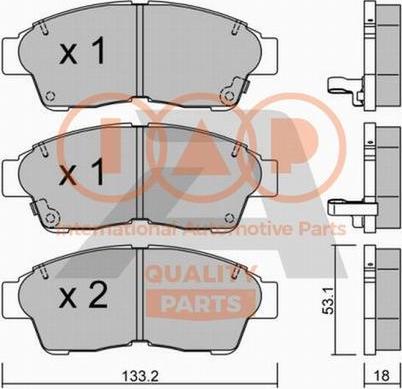 IAP QUALITY PARTS 704-17092P - Brake Pad Set, disc brake autospares.lv