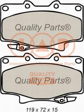 IAP QUALITY PARTS 704-17046X - Brake Pad Set, disc brake autospares.lv