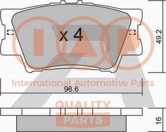 IAP QUALITY PARTS 704-17059P - Brake Pad Set, disc brake autospares.lv