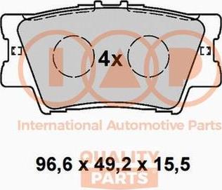 IAP QUALITY PARTS 704-17059X - Brake Pad Set, disc brake autospares.lv