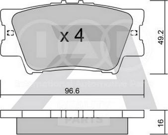 IAP QUALITY PARTS 704-17059 - Brake Pad Set, disc brake autospares.lv