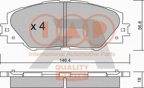 IAP QUALITY PARTS 704-17055P - Brake Pad Set, disc brake autospares.lv