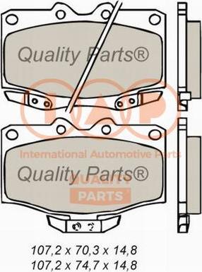 IAP QUALITY PARTS 704-17050X - Brake Pad Set, disc brake autospares.lv