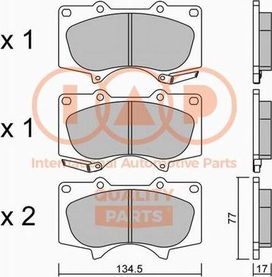 IAP QUALITY PARTS 704-17053P - Brake Pad Set, disc brake autospares.lv