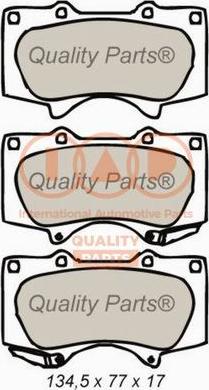 IAP QUALITY PARTS 704-17053X - Brake Pad Set, disc brake autospares.lv