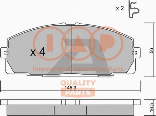 IAP QUALITY PARTS 704-17064P - Brake Pad Set, disc brake autospares.lv