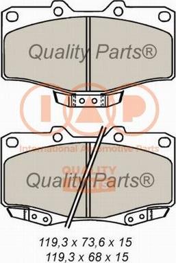 IAP QUALITY PARTS 704-17060X - Brake Pad Set, disc brake autospares.lv