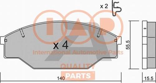 IAP QUALITY PARTS 704-17061P - Brake Pad Set, disc brake autospares.lv
