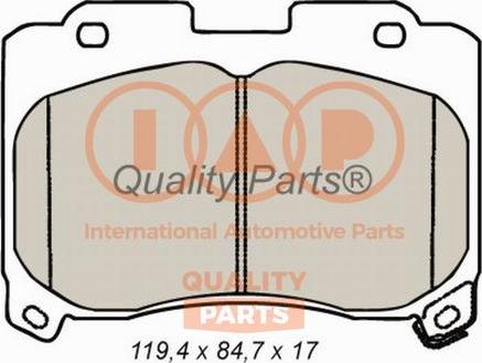 IAP QUALITY PARTS 704-17068 - Brake Pad Set, disc brake autospares.lv