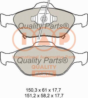 IAP QUALITY PARTS 704-17004 - Brake Pad Set, disc brake autospares.lv