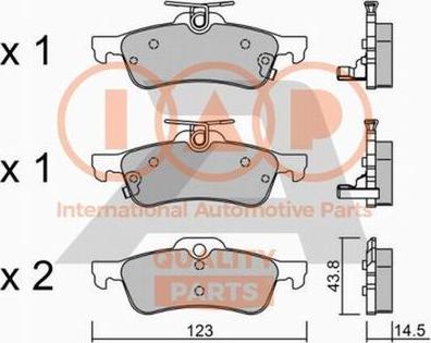 IAP QUALITY PARTS 704-17005P - Brake Pad Set, disc brake autospares.lv