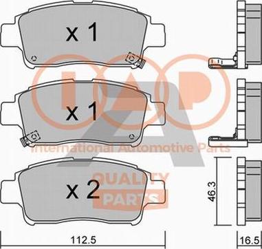 IAP QUALITY PARTS 704-17000P - Brake Pad Set, disc brake autospares.lv