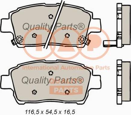 IAP QUALITY PARTS 704-17001X - Brake Pad Set, disc brake autospares.lv